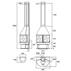 Lareira a Lenha Aitana Suspensa - Rocal